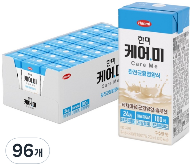 한미사이언스 케어미 균형영양식, 200ml, 96개