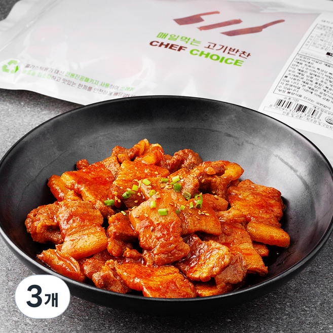 셰프초이스 한입 고추장 삼겹살, 700g, 3개