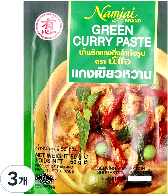 남자이 타이그린커리, 50g, 3개