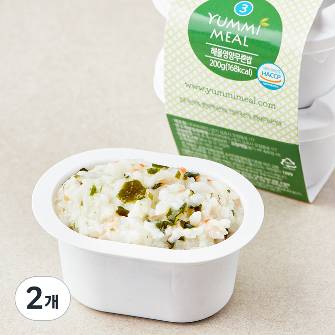 얌이밀 후기 12~14개월 해물 영양 무른밥 이유식, 200g, 2개
