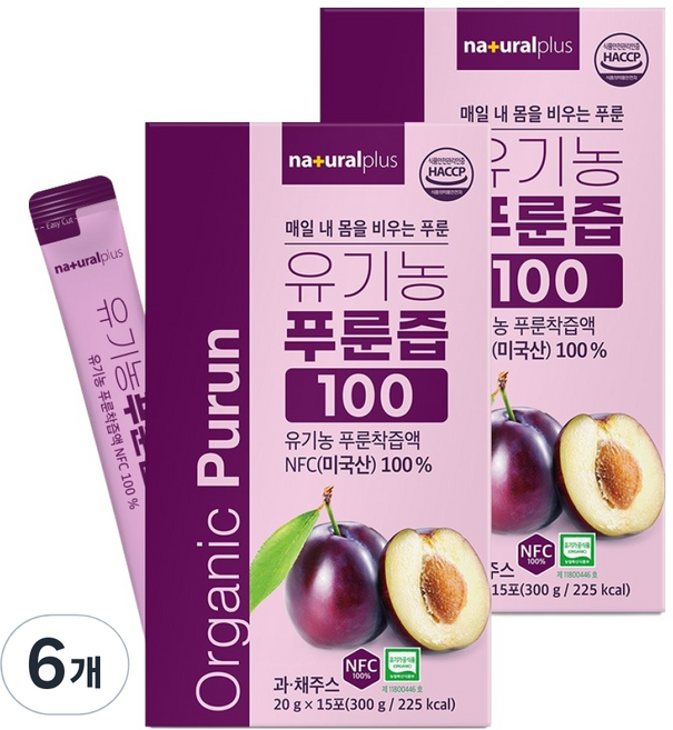 naturalplus 李子汁隨身包 15條入, 6個, 300g