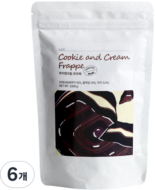 베오베 쿠키앤크림 프라페 분말, 1kg, 1개입, 6개