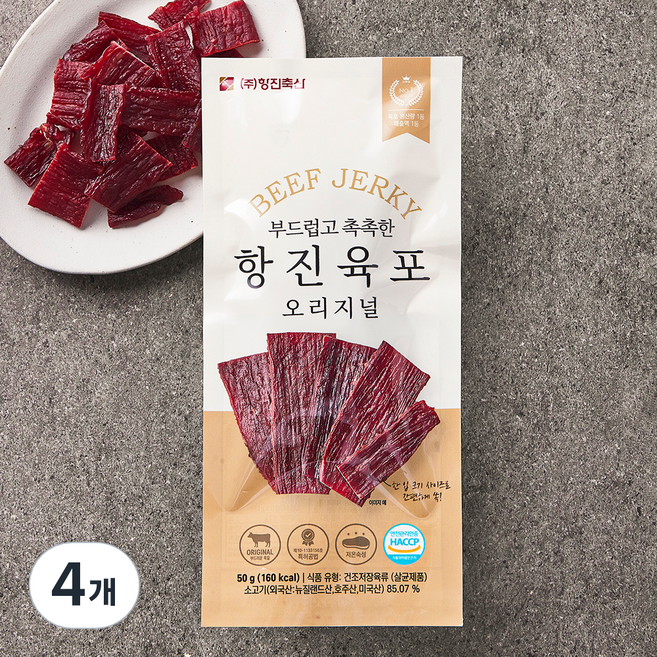 항진육포 오리지날, 50g, 4개