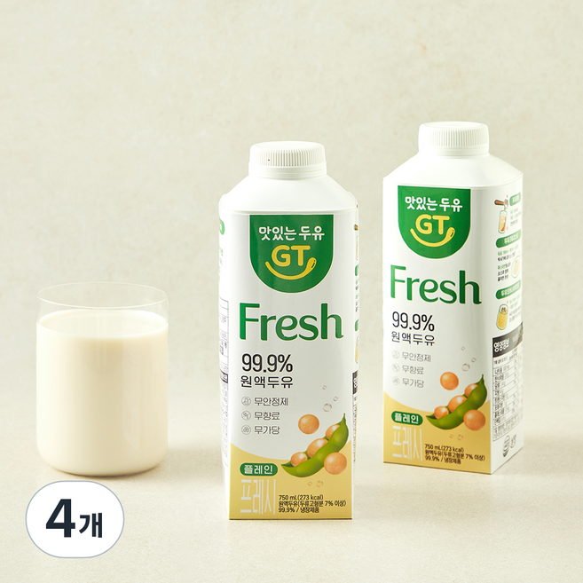 남양유업 맛있는 두유 GT Fresh, 4개, 750ml
