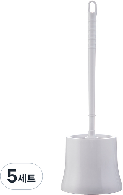 comet 簡約圓筒 + 馬桶刷組, 淺灰色, 5套