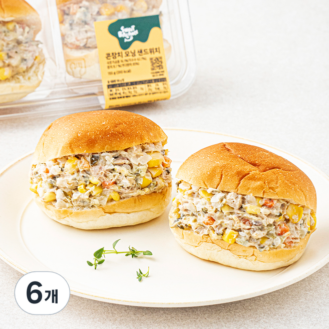 스윗밸런스 콘참치 모닝 샌드위치 2개입, 155g, 6개
