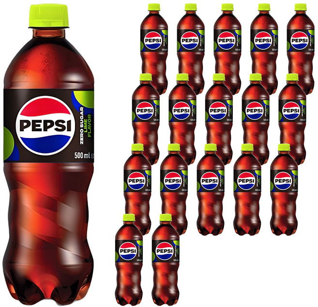펩시 제로 슈거 라임향, 500ml, 18개