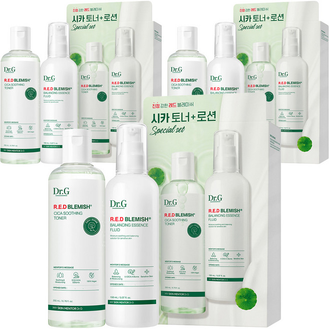 닥터지 레드 블레미쉬 시카 토너 200ml + 로션 150ml 2종 세트, 3세트