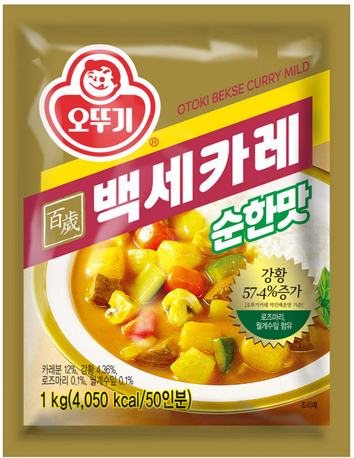 오뚜기 백세카레 과립형 순한맛, 1kg, 1개