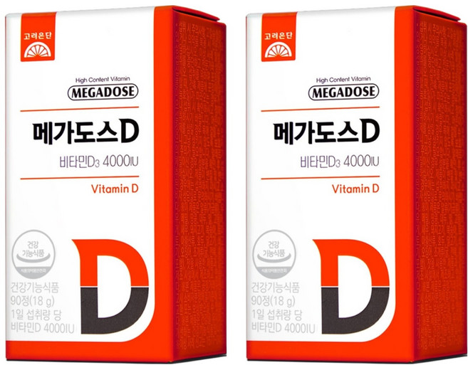 메가도스 D 비타민D3 4000IU, 90정, 2개