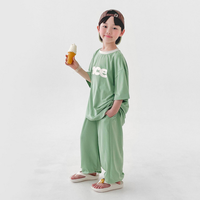 베리클로젯 레오 쿨 아이스 반팔 + 바지 트레이닝 상하의 세트