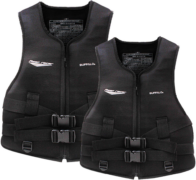 버팔로구명조끼 부력보조복 구명조끼 2종 세트, 블랙