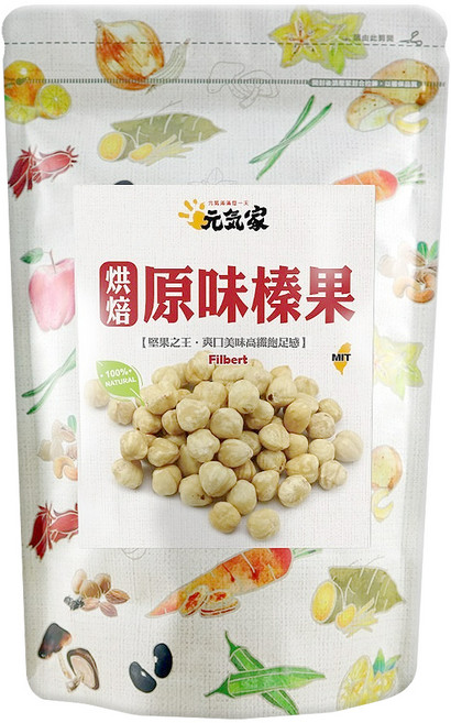 元氣家 烘焙原味榛果, 200g, 1包