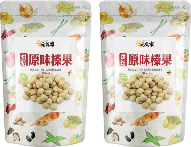 元氣家 烘焙原味榛果, 200g, 2包