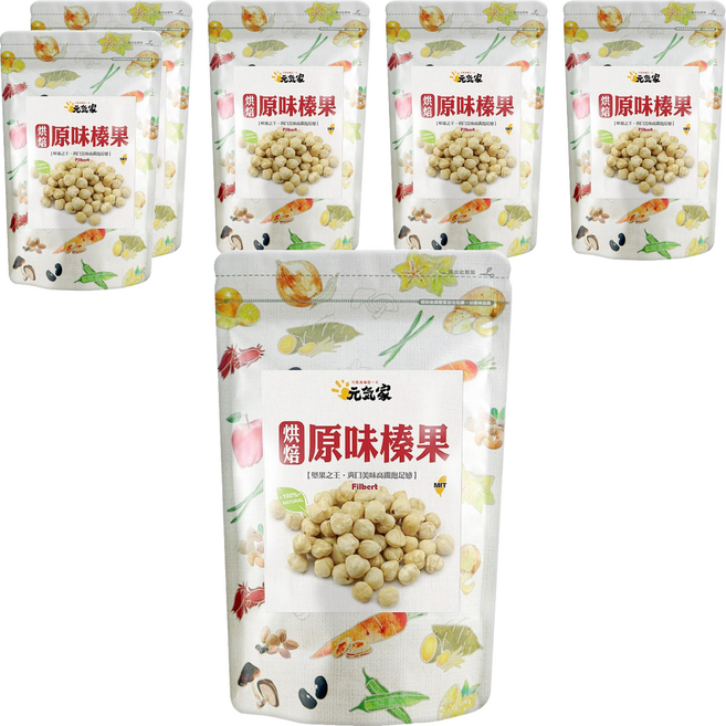 元氣家 烘焙原味榛果, 200g, 6包