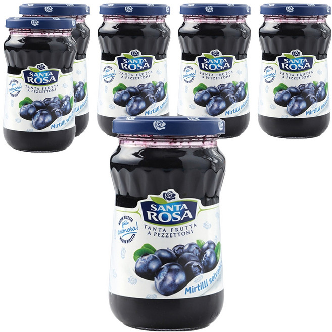 발소이아 산타로사 블루베리잼, 350g, 6개