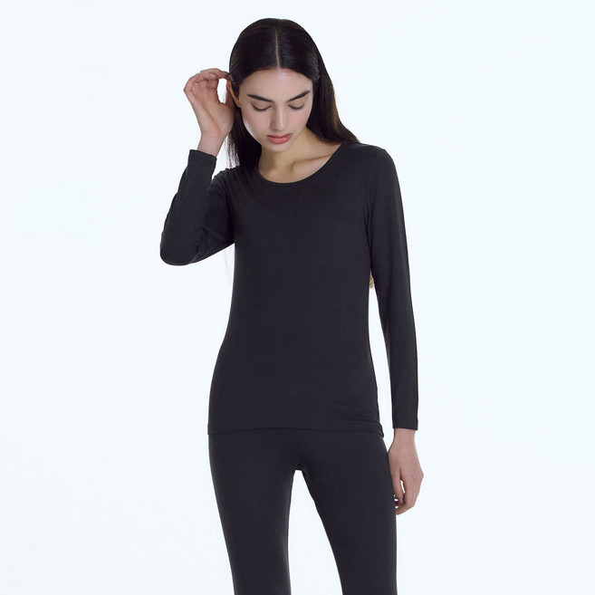 보디가드 여성용 피치기모 발열 내의 상하 세트