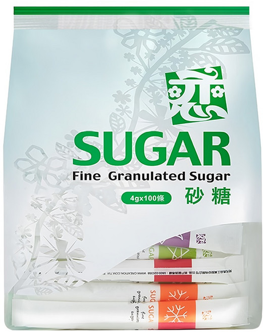 開元食品 戀 長條砂糖 100入, 400g, 1袋