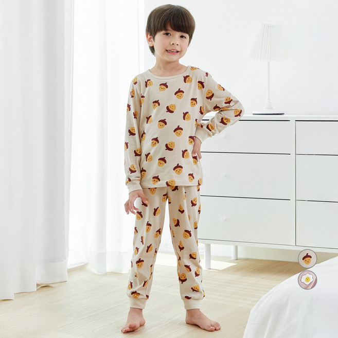 롤리트리 아동용 30수 싱글 9부 토리 프린트 실내복 상하 세트