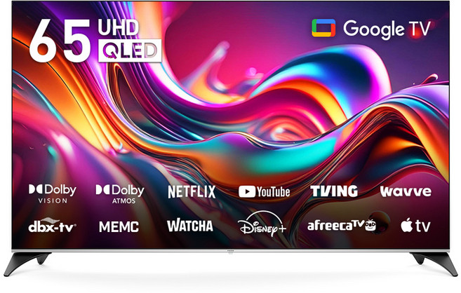 프리즘코리아 4K UHD QLED 구글 3.0 스마트TV, 165cm(65인치), CP65G3Q, 무타공 벽걸이형(추가비용발생), 방문설치