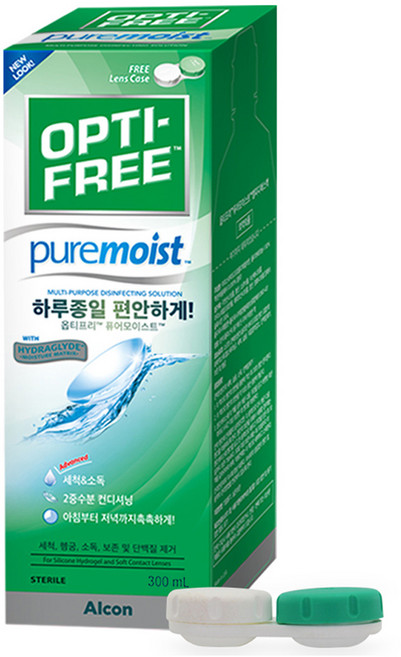 옵티프리 퓨어모이스트 렌즈세정액 + 렌즈케이스, 300ml, 1개