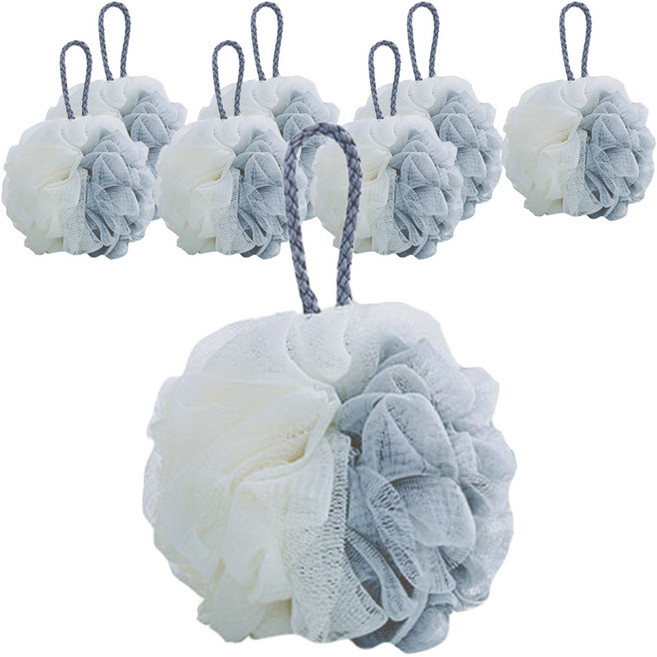 더자카 투톤 샤워볼 4p, 그레이, 4개입, 2세트