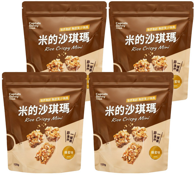 Captain Danny 丹尼船長 米的沙琪瑪 蜂蜜味, 4包, 120g