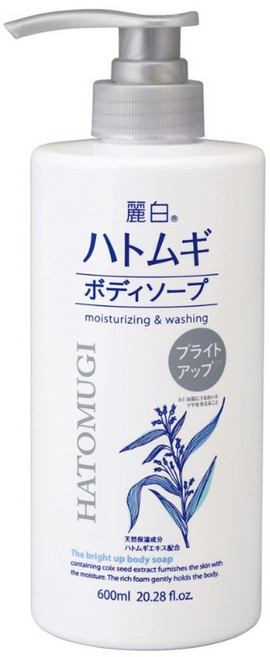 KUMANO 熊野油脂 麗白 薏仁明亮沐浴乳, 1個, 600ml