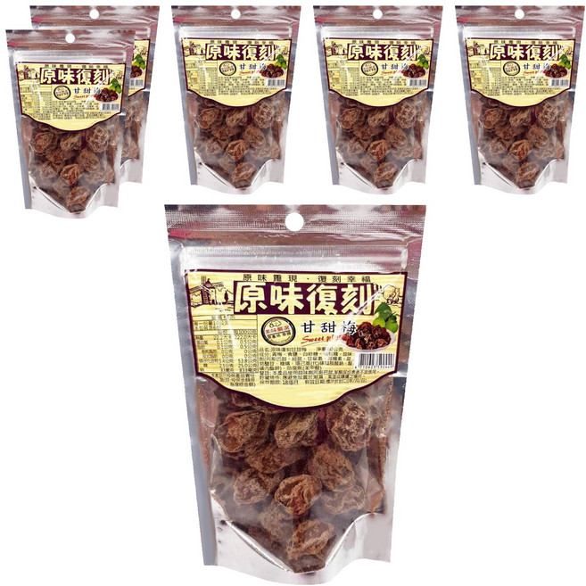 原味復刻 甘甜梅, 60g, 6包