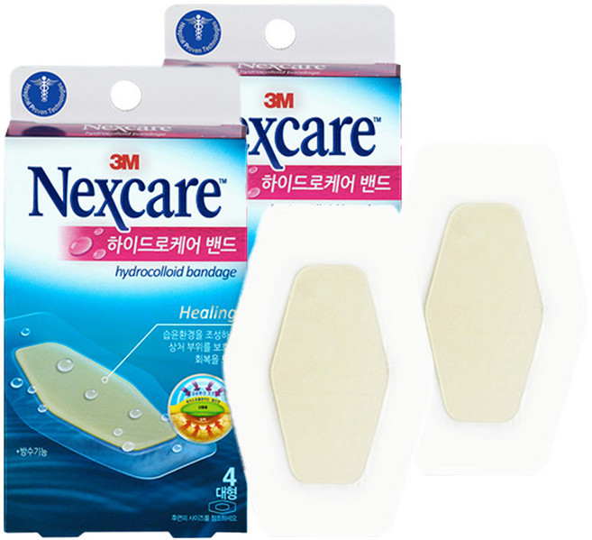 3M 넥스케어 하이드로케어 밴드 대형 4매, 2개