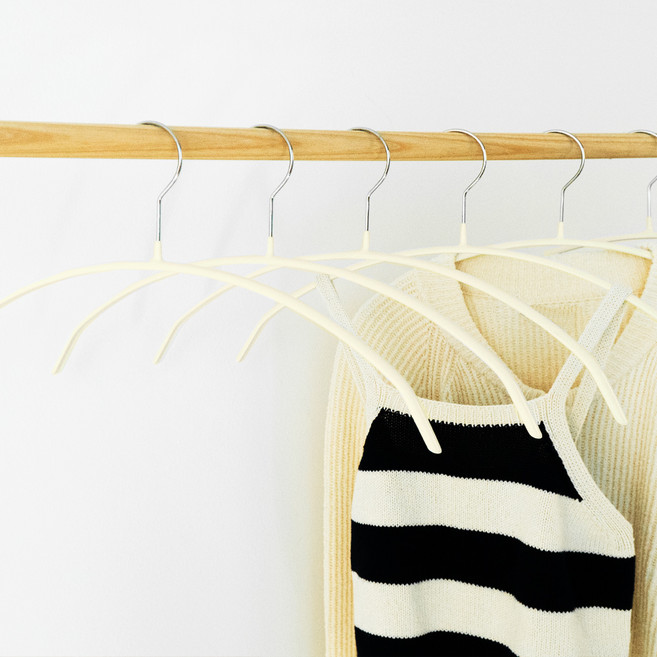 에이비박스 라운드 옷걸이, IVORY, 5개