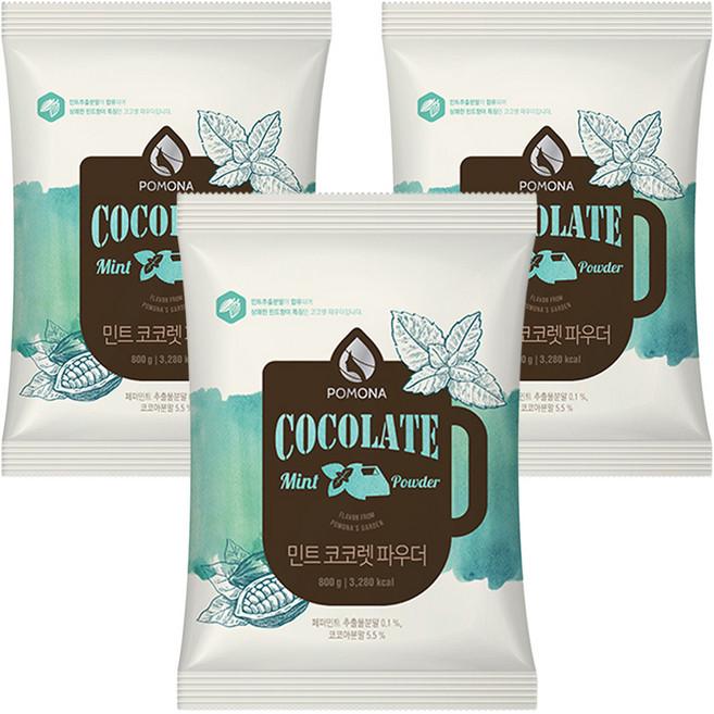 포모나_민트코코렛파우더, 800g, 1개, 3개