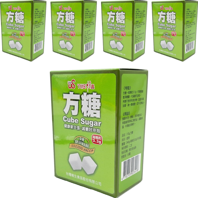 TWS 維生 方糖 105顆, 340g, 5盒