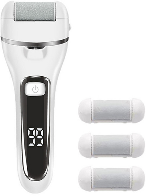 아크로 충전식 무선 전동 발각질 제거기 ACRO FG01, 화이트