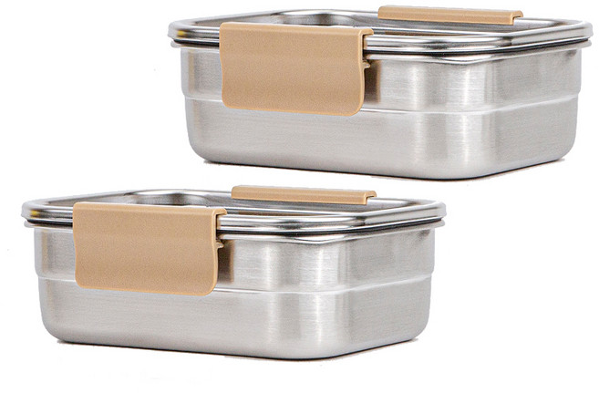 스토피아 4BNK 올스텐 304 올분리 밀폐용기, 2개, 3호