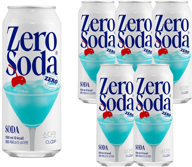 클룹 제로소다 소다맛, 500ml, 6개