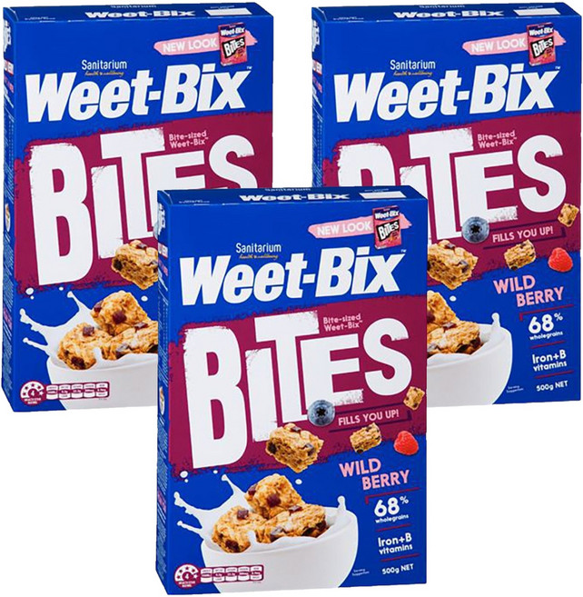 위트빅스 바이츠 와일드 베리 그래놀라 시리얼, 500g, 3개