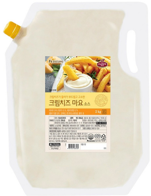 대상 쉐프원 크림치즈 마요소스, 2kg, 1개