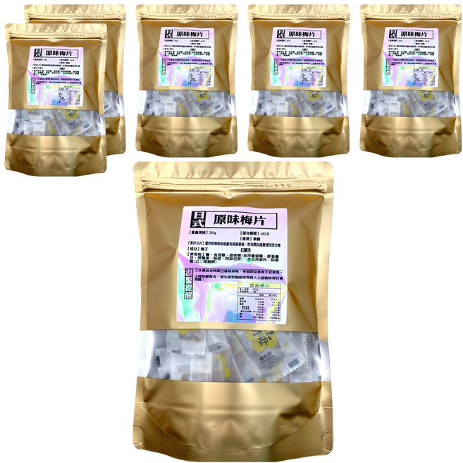 蔘大王 日式原味梅片, 200g, 6袋