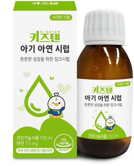 키즈텐 아동용 아연 시럽, 1개, 100ml