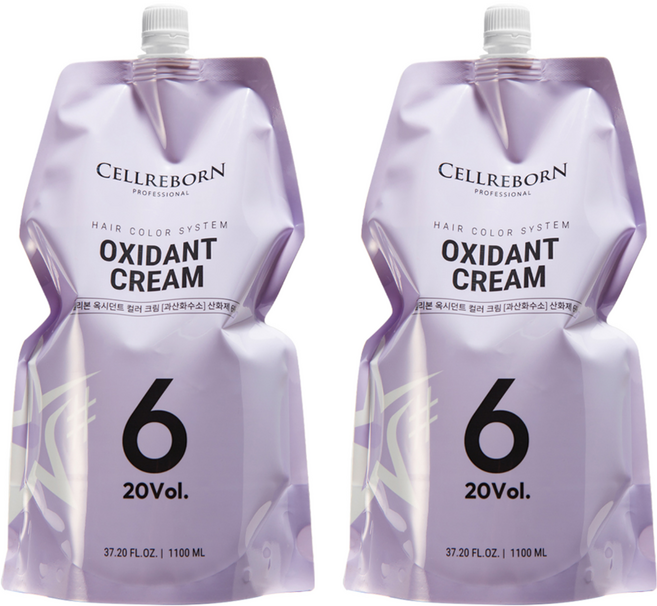 셀리본 옥시던트 컬러 크림 염색용 산화제 6%, 1.1L, 2개