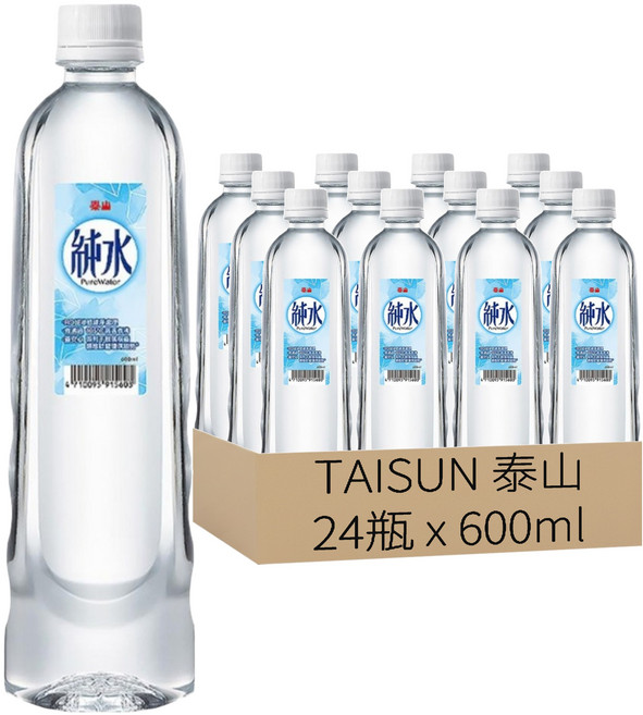 TAISUN 泰山 純水, 600ml, 24瓶