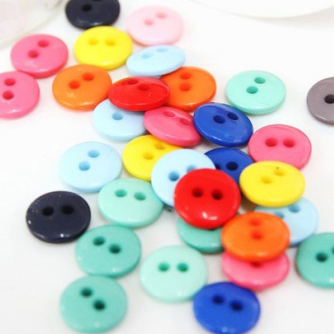 쁘띠 앙팡 미니 컬러 믹스 버튼 100mm 12컬러, 랜덤 발송, 1개