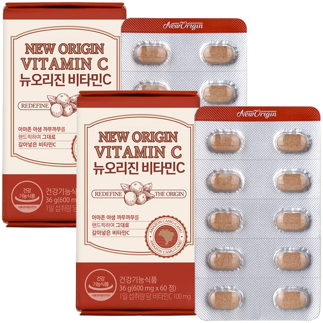 유한건강생활 뉴오리진 비타민C 36g, 60정, 2개 - 쿠팡