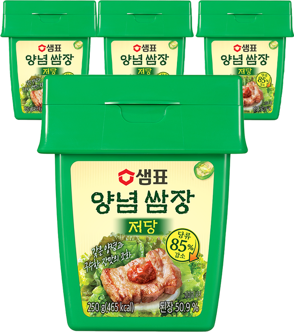 샘표 저당 양념쌈장, 250g, 4개