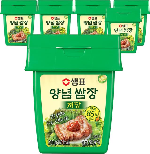 샘표 저당 양념쌈장, 250g, 6개