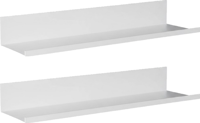 太空鋁牆上床頭置物架 50 x 11 x 5cm, 白色, 2個