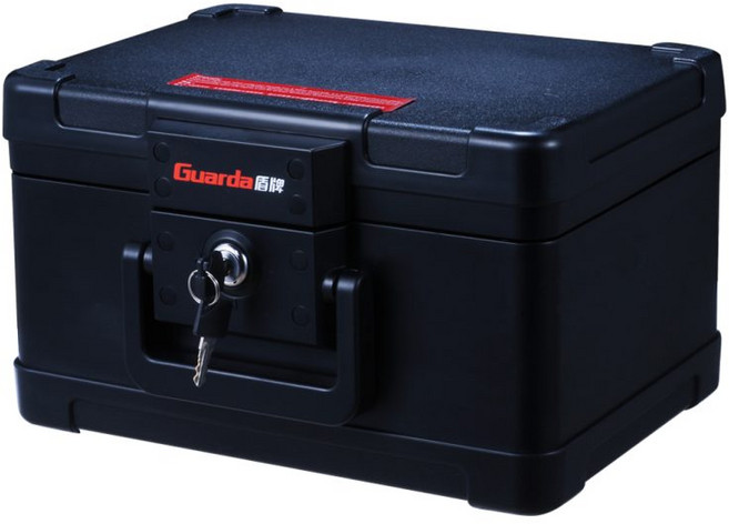Guarda 盾牌 防火保險箱 鑰匙開啟, 黑色