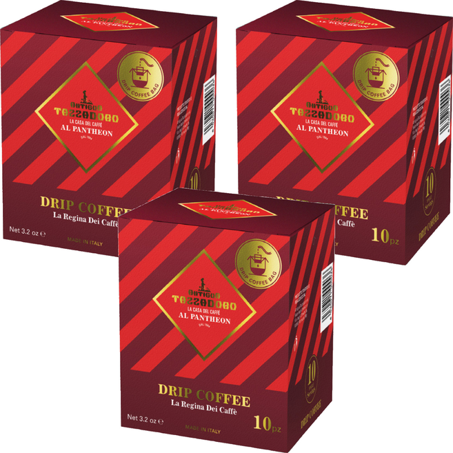 TAZZADORO 金杯咖啡 女王耳掛式咖啡, 10g, 10包, 3盒