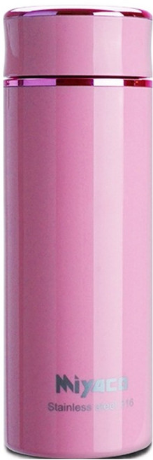 MiyAco 米雅可 輕漾 316不銹鋼真空保溫瓶, 粉紅色 PK, 280ml, 1個